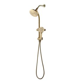 Deluxe Shower Combo with Magnetic Slide Bar Kit in Brushed Brass
