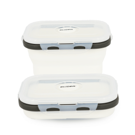 GLIDER S20 White Bento Premium Lunch Box & Food Storage Container - Large (Color: White)